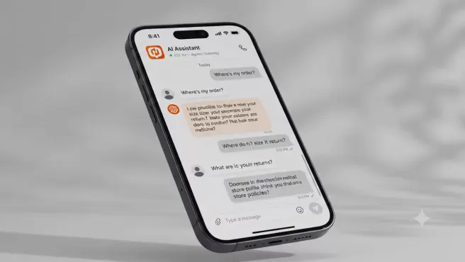 Hyper AI Chat and FAQs interface showing a Shopify customer support chat experience